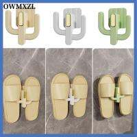 OWMXZL 4Pcs อุปกรณ์ติดผนัง รองเท้าแตะตะขอเกี่ยว มี3สี ไม่มีการเจาะ ชั้นวางรองเท้าแตะ ใช้งานได้จริง ทนทานต่อการใช้งาน ตะขอสำหรับเก็บของ ห้องน้ำห้องนอนบ้าน