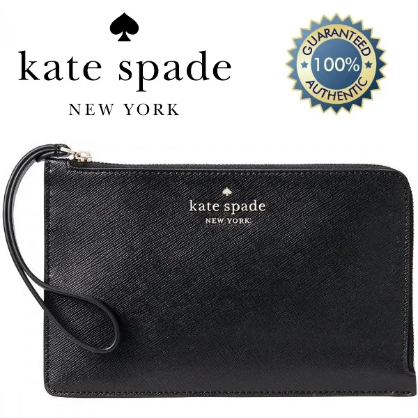 Special SALE} Kate Spade Staci Medium L-Zip Saffiano Leather Wristlet Wallet  (Black) Style #: WLR00134 [Mint by MelM] | Lazada Singapore