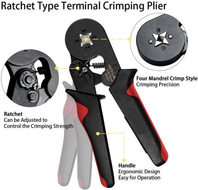 0.08-10mm tubular crimping pliers tools set 1200pcs terminal crimping tools mini electrical pliers HSC8 precision clamp set