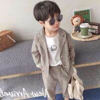 【CC】 Boys Coat  Pants Cotton 2Pcs/Sets2022 Formal Sets School Children Clothing