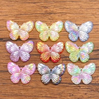 【CC】◄☎∏  10Pcs 23x30mm 9 Color Gradual Resin Earring Charms Diy Findings Keychain Pendant Jewelry Making