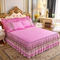 Modern Bed Skirt for Queen King Size Bed with Lace Cotton Bed Spread for Home Bed Sheet Duvet Cover Pillowcase Buy Separately