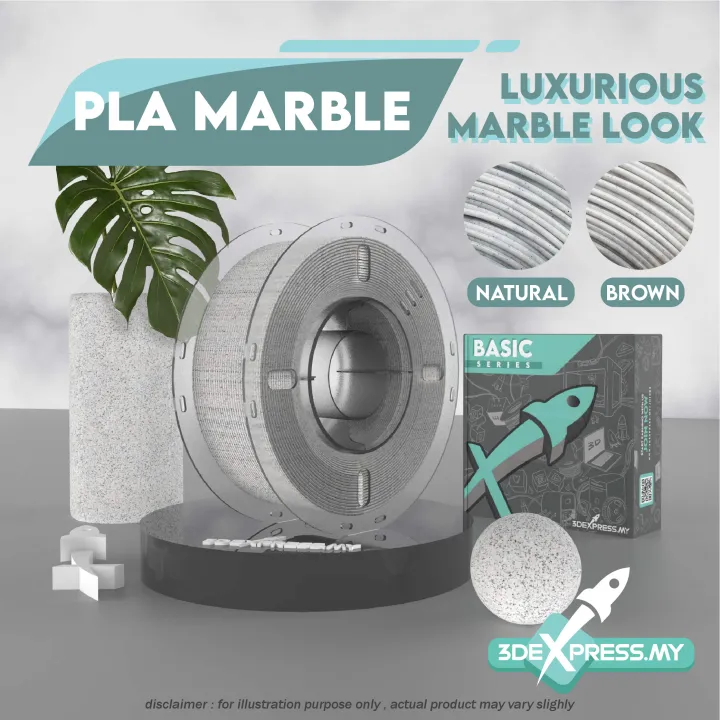 PLA MARBLE FILAMENT 1KG MARBLE LOOK (BASIC SERIES) Lazada