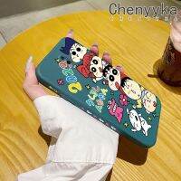 เคส Chenyyka สำหรับ OPPO เคส R17 R17 Pro การ์ตูนดินสอสีชินเพื่อนเคสมือถือนิ่มบางลายขอบสี่เหลี่ยมด้านข้างเคสซิลิโคนเคสนิ่มเคสป้องกันการกระแทก