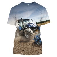 2023 Men T-shirt 3D Print Tractor Hip-Hop Men/women Funny Anime Kids Car Top Streetwear T Shirt Harajuku Shirts Short Sleeve