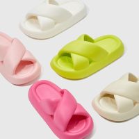 HOT★สไลด์ผู้หญิงฤดูร้อนรองเท้าแตะแฟชั่น Comfort นุ่ม Sandal Jepit Teplek หญิงรองเท้าแตะในห้องน้ำ House รองเท้าสุภาพสตรีรองเท้าแตะชายหาด