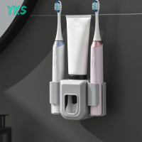 ?【Lowest price】YKS แปรงสีฟันไฟฟ้าผู้ถือแปรงสีฟัน Double Hole Wall Organizer แปรงสีฟันยืนแปรงผู้ถืออุปกรณ์ห้องน้ำ