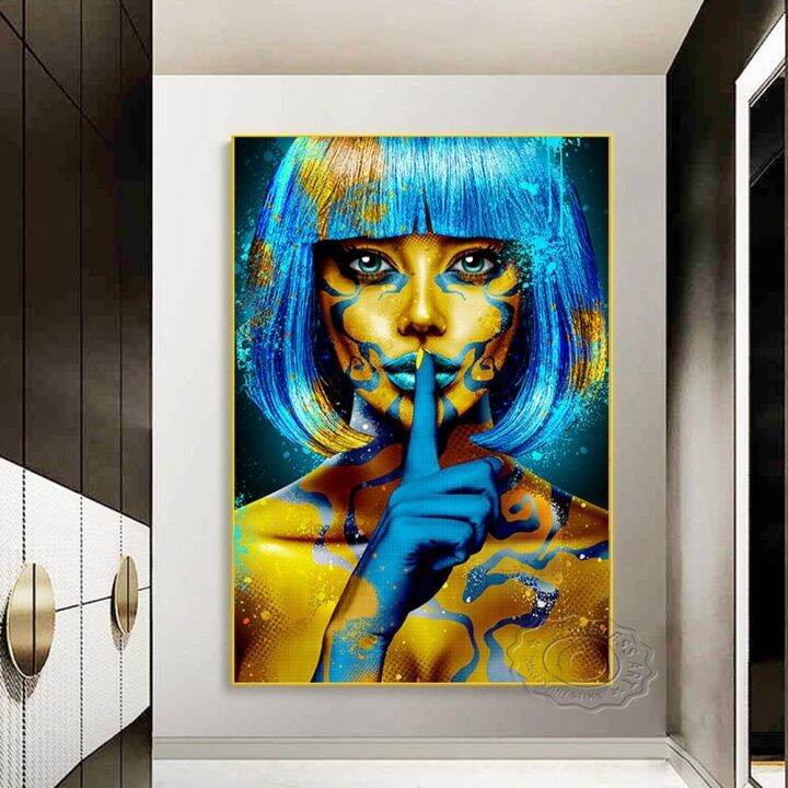 graffiti-woman-face-portrait-pop-art-canvas-painting-posters-and-prints-street-wall-art-pictures-for-living-room-home-decor