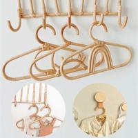 Mulri-Function Kids Hanger Rattan Clothes Rack No Deformation Baby Towels Hanger  Space-Saving Clothes Hangers Pegs