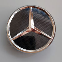 【cw】 Applicable -Benz Carbon Fiber Wheel Hub Cover Black Plastic Cover Center Cover Wheel Hub Cover 75MM