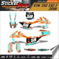 สติ๊กเกอร์ติดรถ วิบาก เอ็นดูโร่ รุ่น KTM 250 EXC-F 2018 2018 No.9