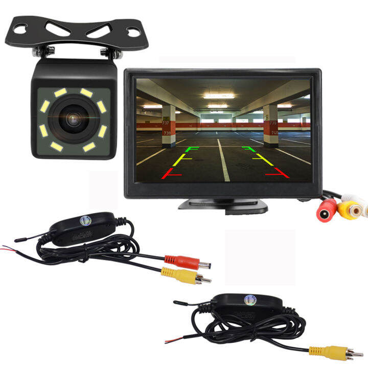 Wireless Car Rear View Camera Wiring Kit 2.4GHz DC 12V Vehicle Video System Parking Monitor With