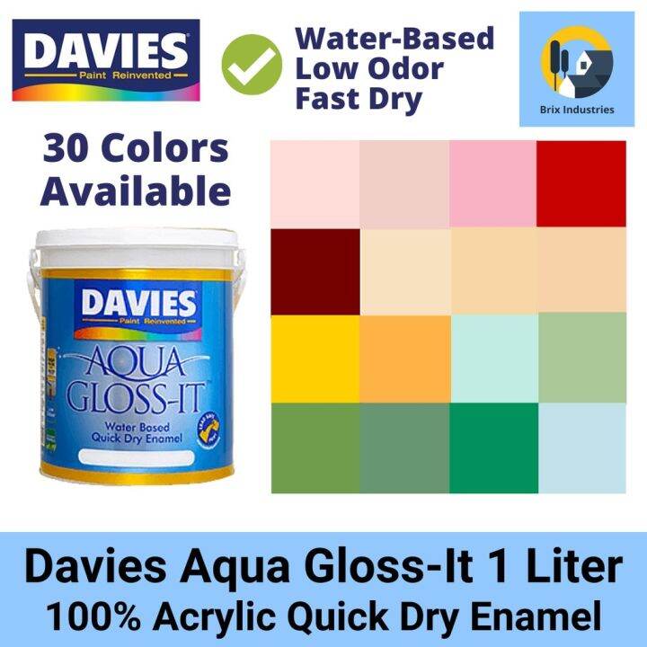 pjj76755 Davies Aqua Gloss It Odorless Water Based Paint 1 Liter 100