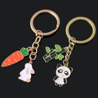 พวงกุญแจน่ารักสำหรับผู้หญิงกระเป๋ารถเพื่อน Key CHAIN สีกระต่าย PANDA สัตว์จี้อุปกรณ์เสริมงานแต่งงานของขวัญเครื่องประดับ-Youerd