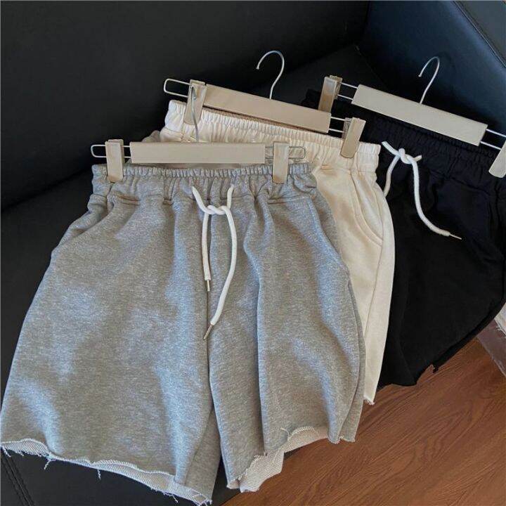 womens-casual-sports-shorts-homewear-pockets-solid-casual-cozy-simple-shorts-high-waist-drawstring-indoor-outdoor-daily-basic