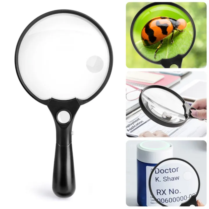 Magnifying Glass With Light, Extra Large Handheld Magnifying Glass For