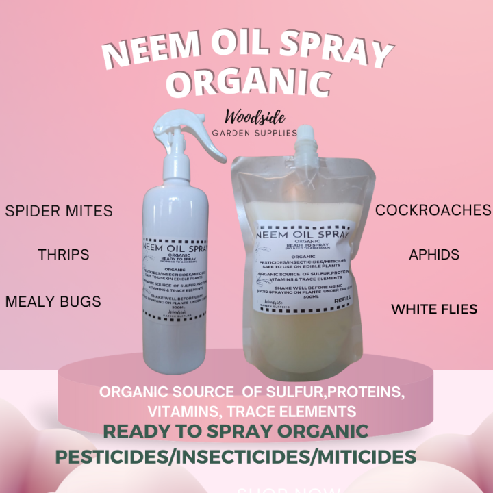 Organic Neem Oil Spray 500ml Ready to use Controls black spot,powdery