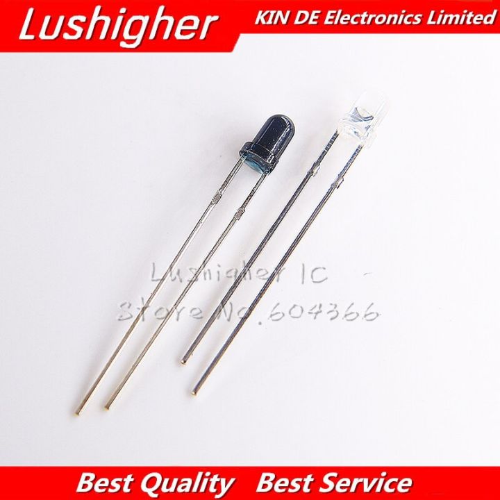 50pairs 5mm 940nm LEDs 25pcs Infrared Emitter  25pcs IR Receiver Diodes WATTY Electronics