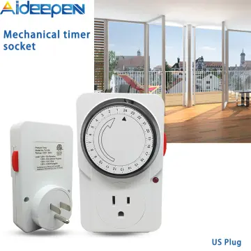 EU Timer Switch Timer 24 Hours Plug in Mechanical Grounded