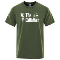 The Catfather Cat Cool Print Men Tshirt Oversized S-xxxl Tee Shirts Vintage Casual Male T Shirts Summer Comfortable T-shirts XS-6XL