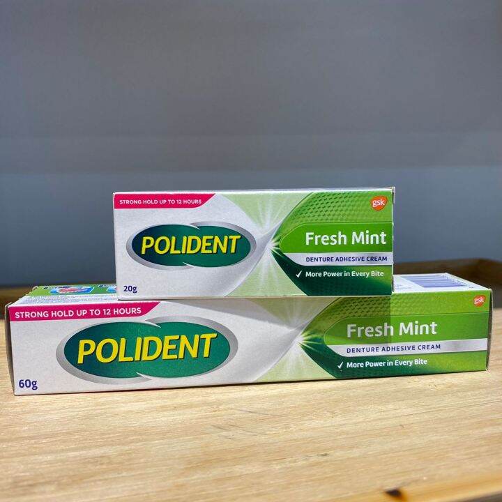 Polident Fresh Denture Adhesive Cream 60g/20g Lazada
