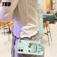 เคสสำหรับ Vivo โทรศัพท์กระจกแต่งหน้า YBD Y15A Y01 V2120 V2134เฮลโลคิตตี้ขายเชือกยาวสำหรับการใช้ Srossbody