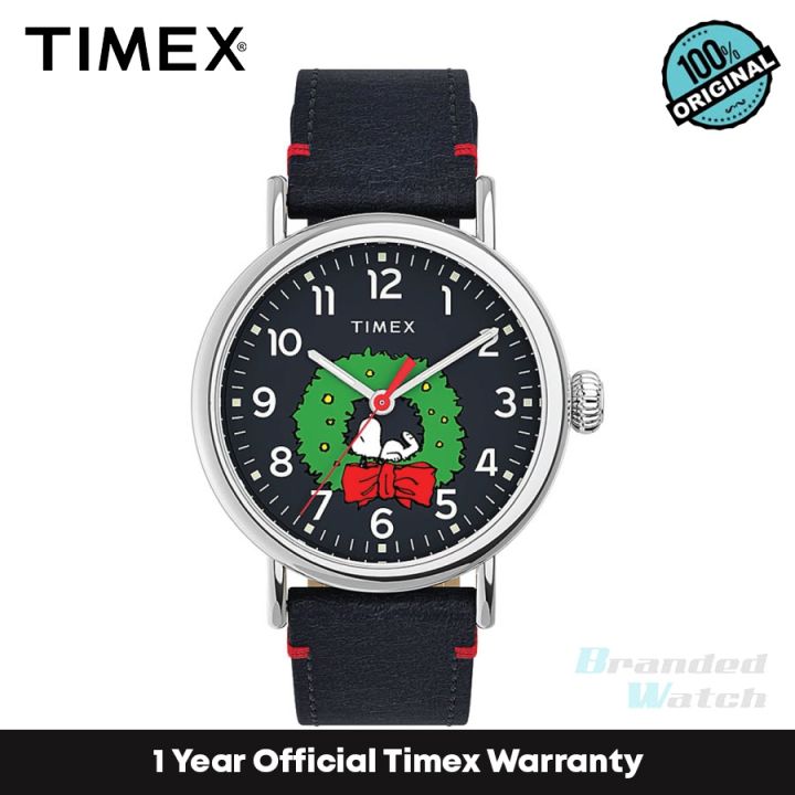 Official Warranty] Timex TW2U86300 Men's Standard x Peanuts Featuring  Snoopy Christmas 40mm Leather Strap Watch | Lazada