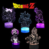 Z Anime Figure Son Goku Gohan Vegeta Broly NightLight Action Figure Trunks Gogeta Roshi Chichi Piccolo 3d Decor Lamp