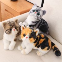 【CW】✆  26cm Stuffed Lifelike Cats Shorthair Birthday