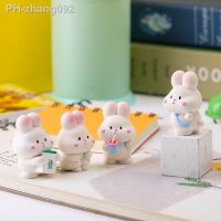 4cm Rabbit Doll Cute Chinese Bunnies Micro Landscape Dollhouse Crafts Small Bunny Ornament Resin Microlandscape Home Decoration