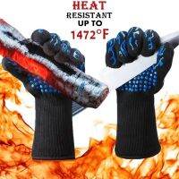 Q Grill S, 1472F ความร้อน L5ตัดทน S เตาอบ Mitts ยาว Non-Slip Potholder S, 1คู่