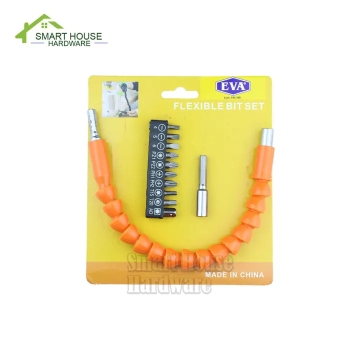 Flexible Snake Driver Extension with Screw Bit Adapter Set Hex Shank Extension Drill Bits Chuck