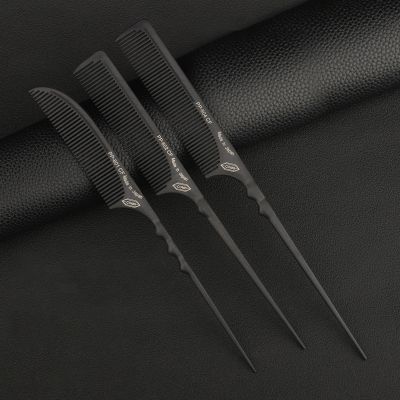 【YF】 Hairdressing Carbon Comb Hairstylist Hair Cutting Tail Professional Barber Accessories Teasing For Hairdresser