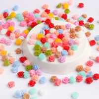 Resin Style 06 Rose Shape 6MM Flat Back Small Flowers Nail Art Rhinestones 30Pcs100Pcs For 3D Nails Decoration