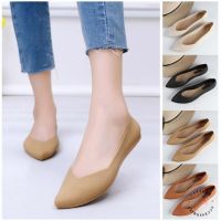 ꕥCatalog Shoesꕥ รองเท้าคัชชูแฟชั่นหัวแหลม หนังนิ่้มสีพื้น 4 สี เบอร์ 36-40 (75)