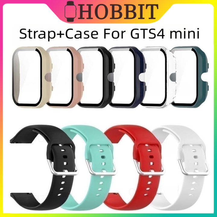 Silicone Strap + Case Protector For Amazfit GTS 4 Mini Smart Watch