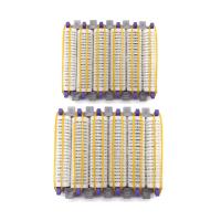 ห่วงตะขอไนลอน Cabelo Rollers Set, Root Perm Rods Barras, Curlers Com Clipes,Bandas De Borracha,24 Pcs L E 24 Pcs S, 48Pcs