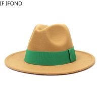 Fedora Hats Wide Brim Design Women Winter Warm Felted Jazz Hats Panama Church Men Hat Sombrero Hombre