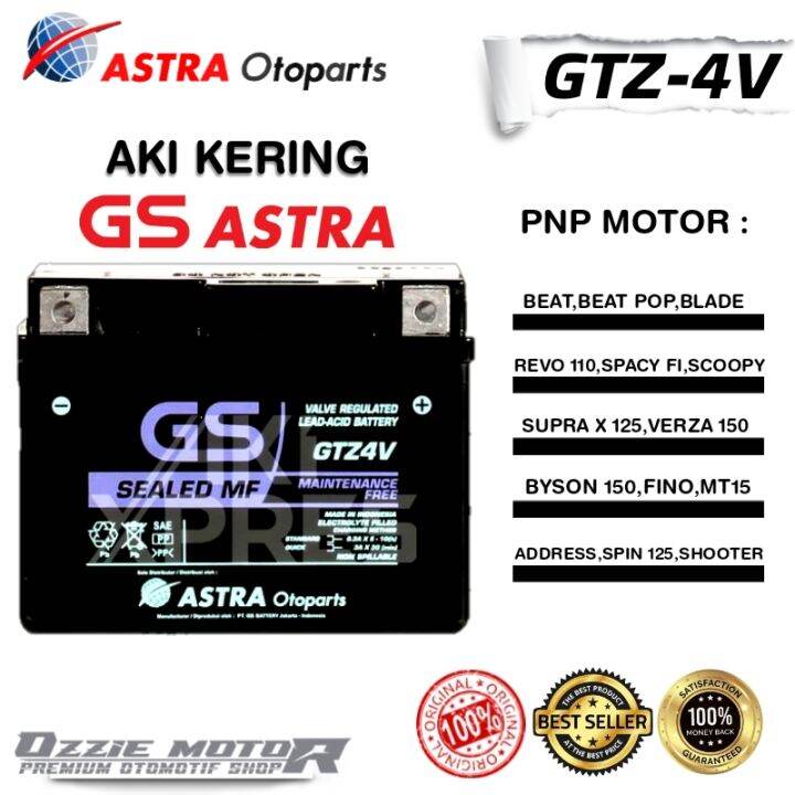 Aki Gs Astra Gtz V Mf Ah Aki Kering Motor Beat Vario Mio Scoopy Lazada Indonesia