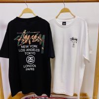 CZH เสื้อยืดคอกลม stussy ลายทหาร SML