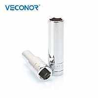 1/2" Drive Metric 6 Point Deep Long Reach Socket Hand Tool Accessories Chrome Vanadium Material 16~19mm