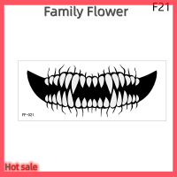 Family Flower Flash Sale 1ชิ้นสติกเกอร์รอยสักฮาโลวีน PVC สติกเกอร์ DIY ริมฝีปากสยองขวัญรอยสักปากกว้างกันน้ำแต่งหน้าหน้ายิ้มเครื่องมือความงาม