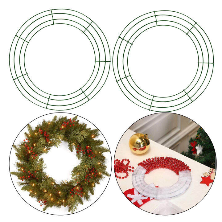 blesiya-2x-iron-round-wire-wreath-making-frame-floral-arrangement-diy-holiday-30cm