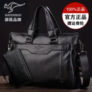Authentic men s bags for handbags kangaroo cross section briefcase single