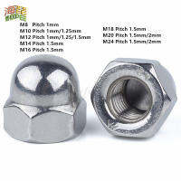 1-2 pcs M8 M10 M12 M14 M16 M18 M20 M24 (pitch = 1/1.25/1.5/2mm) 304 สแตนเลสด้ายละเอียด Nuts/Cap Nuts-Shop5798325