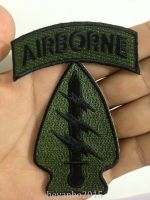 tomwang2012. US MILITARY AIRBORNE SPECIAL FORCES EMBROIDERED PATCH COLOR GREEN