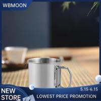 แก้วกาแฟถ้วยสำหรับออกแคมป์ WBMOON เหล็กสแตนเลสสำหรับปิกนิกเดินป่าการเดินทางท่องเที่ยว