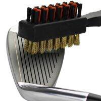 ? Golf club brush club head double-sided cleaning brush plastic short-handled copper-bristle brush with buckle tool accessories supplies