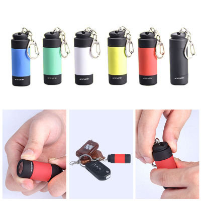 Compact Outdoor Lighting Versatile Hiking Light USB Rechargeable Flashlight Portable Keychain Torch Waterproof LED Light