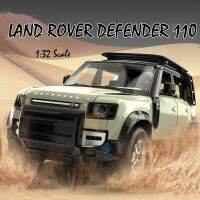 【MagicT】1:32 Scale Land Rover Defender 110รถโลหะผสมสังกะสีรุ่นรถยนต์ W/ ไฟ &amp; เสียง &amp; ฟังก์ชั่นดึงกลับ Die Cast ของเล่นของขวัญคอลเลกชันของตกแต่งสำหรับเด็กผู้ชาย